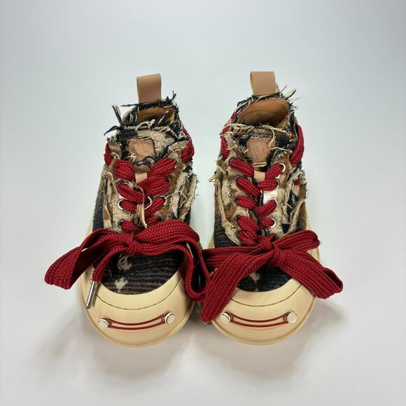 Smile Republic Red Brown Canvas Sneakers Casual Low Top Womens Size US 5.5 EU 36 - Picture 3 of 10